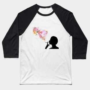 Flower smoke Baseball T-Shirt